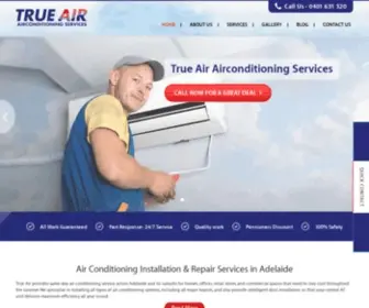 Trueairac.com.au(Air Conditioning Repairs Service Adelaide) Screenshot