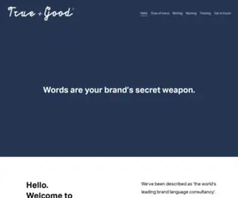 Trueandgood.com(True & Good) Screenshot