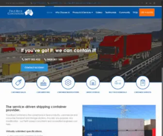 Truebluecontainers.com.au(Sea Containers Perth WA) Screenshot