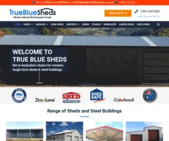 Truebluesheds.com.au(Best Sheds For Sale In Australa) Screenshot