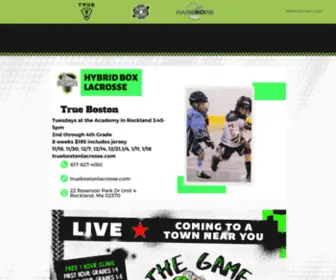 Truebostonlacrosse.com(Club Lacrosse Elevating Players from All Areas) Screenshot