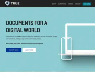 Truecrt.com(TRUE digital documents) Screenshot