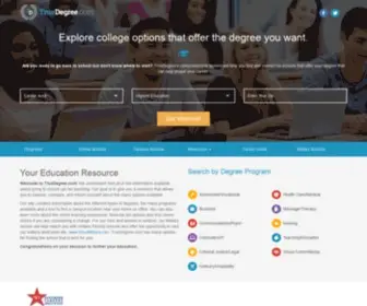 Truedegree.com(Find the Right School for Your Degree) Screenshot