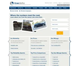 Truedelta.com(Real Car Owners Driving Real Car Information) Screenshot