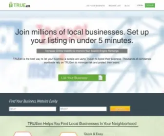 Trueen.com(Local Business Directory and B2B Lead Generation Tool for Free) Screenshot
