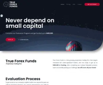 Trueforexfunds.com(Funding Forex Traders) Screenshot