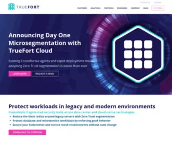 Truefort.com(Real-Time Microsegmentation Tools and Solutions) Screenshot