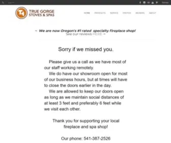 Truegorge.com(True Gorge Stoves & Spas) Screenshot