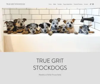 Truegritstockdogs.com(Australian cattle dog) Screenshot