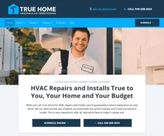 Truehomehvac.com(HVAC & AC Company in Irvine) Screenshot