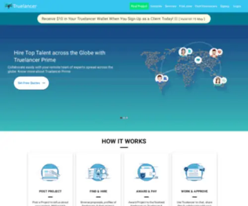 Truelancer.com(Hire Freelancers & Find Freelance Jobs Online) Screenshot