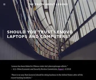 Truelenovo.com(The Truth About Lenovo) Screenshot