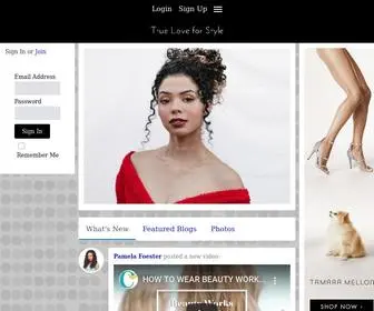 Trueloveforstyle.com(True Love for Style Social Network True Love for Style) Screenshot