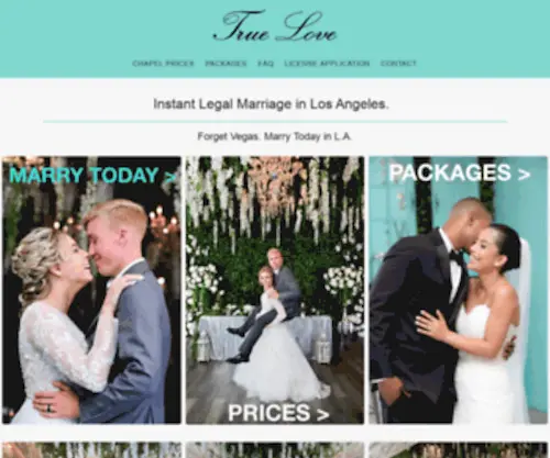 Trueloveweddingchapel.com(True Love Wedding Chapel) Screenshot