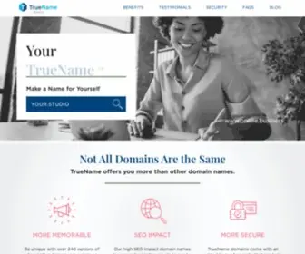 Truename.domains(TrueName Home) Screenshot