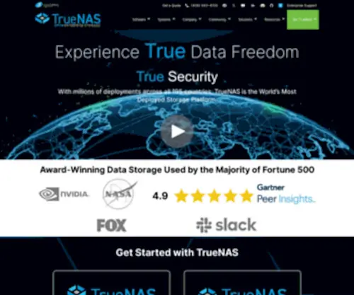 Truenas.com(The Open Source Storage Era) Screenshot