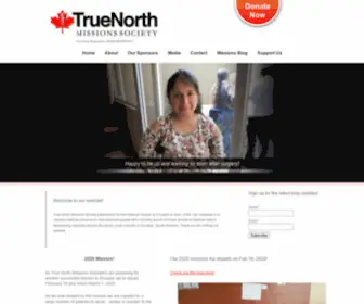 Truenorthmissionssociety.ca(We are a charitable organization) Screenshot