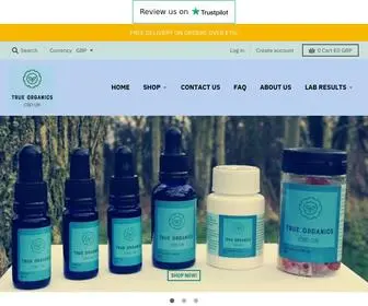 Trueorganicscbduk.com(True Organics CBD UK) Screenshot