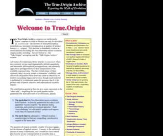 Trueorigin.org(The True.Origin Archive) Screenshot