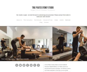 Truepilatessydney.com.au(True Pilates Sydney Studio) Screenshot