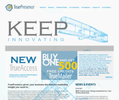 Truepresence.com(Search Engine Marketing) Screenshot
