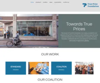 Truepricefoundation.org(  Towards True Prices The mission of True Price Foundation) Screenshot