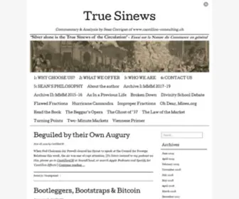 Truesinews.com(Silver alone is the true sinews of circulation) Screenshot