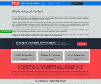 Truesupportnumber.com(QuickBooks Support) Screenshot