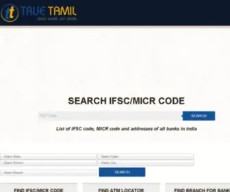 Truetamil.in(Bank IFSC Code Finder) Screenshot