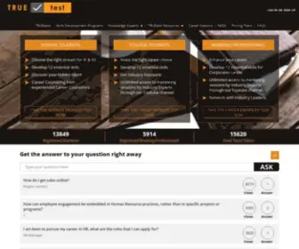 Truetest.in(Online Psychometric tests and assessments for discovering the right career) Screenshot