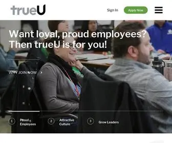 Trueu.com(Great Companies Make Their People Better) Screenshot