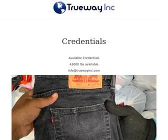 Truewayinc.com(Credential used clothing) Screenshot