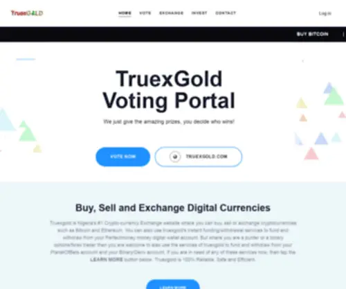 Truexgold.net(Voting Portal) Screenshot