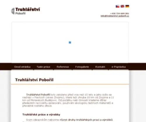 Truhlarstvi-Poboril.cz(Truhlářství Pobořil) Screenshot