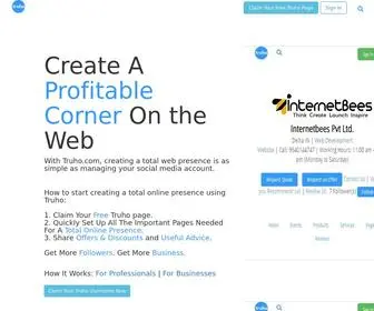 Truho.com(Create a total web presence for free) Screenshot