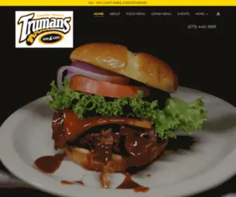 Trumansbar.com(Truman's Bar and Grill in Columbia) Screenshot