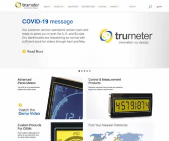 Trumeter.com(Design & manufacture of control & measurement products) Screenshot