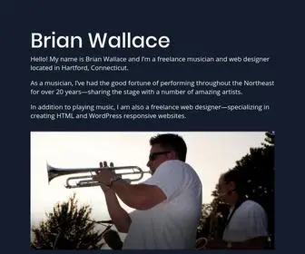 Trumpetbrian.com(Brian Wallace) Screenshot