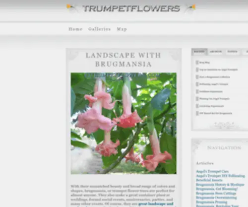 Trumpetflowers.com(Brugmansia) Screenshot