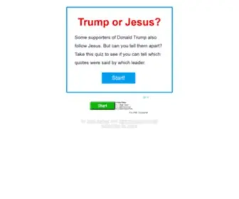 Trumporjesus.com(Trump or Jesus) Screenshot