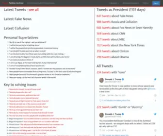 Trumptwitterarchive.com(Trump Twitter Archive) Screenshot