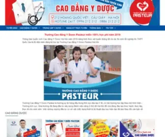 TruongcaodangyduocPasteur.edu.vn(Trường Cao đẳng Y Dược Pasteur tuyển sinh các ngành) Screenshot