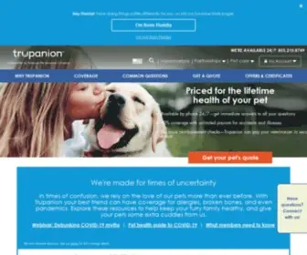 Trupanion.com(Trupanion pet insurance has one simple plan) Screenshot