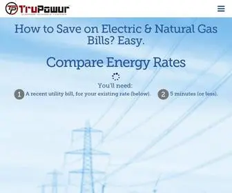 Trupowur.com(Compare Energy Rates) Screenshot