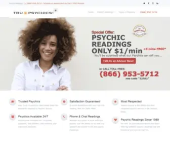 Trupsychics.com($1/Min Psychic Readings by Phone) Screenshot