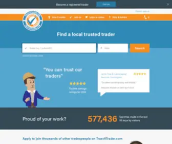Trustatrader.com(Find Trusted Traders and Local Tradesmen) Screenshot