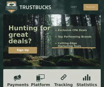 Trustbucks.com(Best converting Offers & Highest CPAs) Screenshot