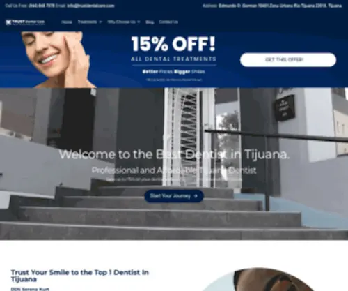 Trustdentalcare.com(Tijuana Dentist) Screenshot