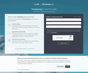 Trusted.org(Domain name may be for sale) Screenshot