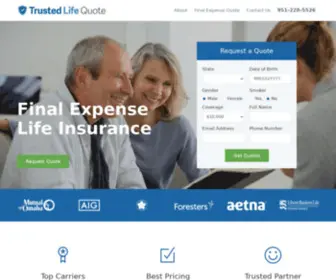 Trustedlifequote.com(Final expense life insurance quotes) Screenshot